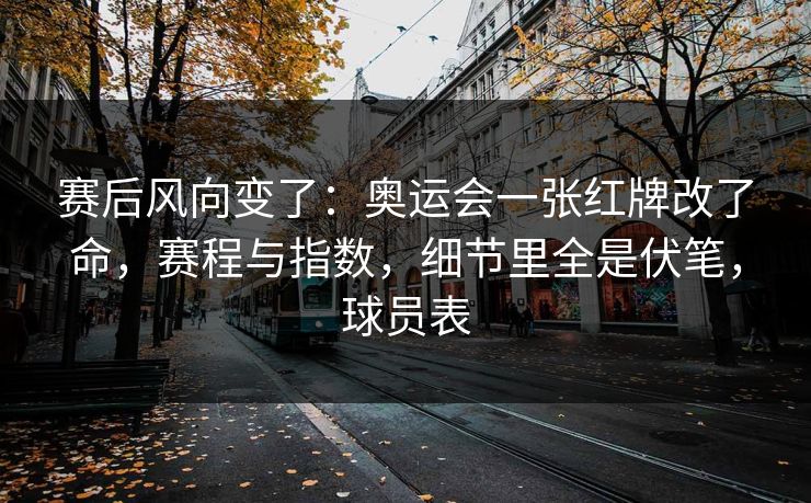 赛后风向变了：奥运会一张红牌改了命，赛程与指数，细节里全是伏笔，球员表