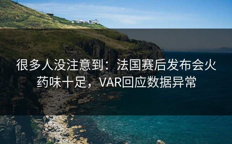 很多人没注意到：法国赛后发布会火药味十足，VAR回应数据异常