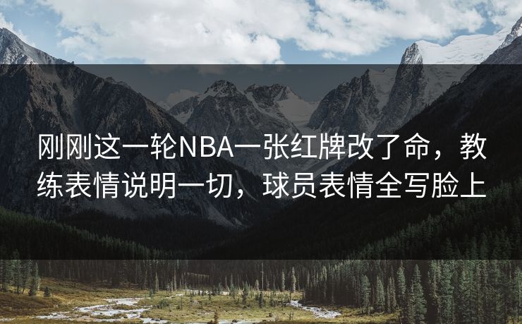 刚刚这一轮NBA一张红牌改了命，教练表情说明一切，球员表情全写脸上